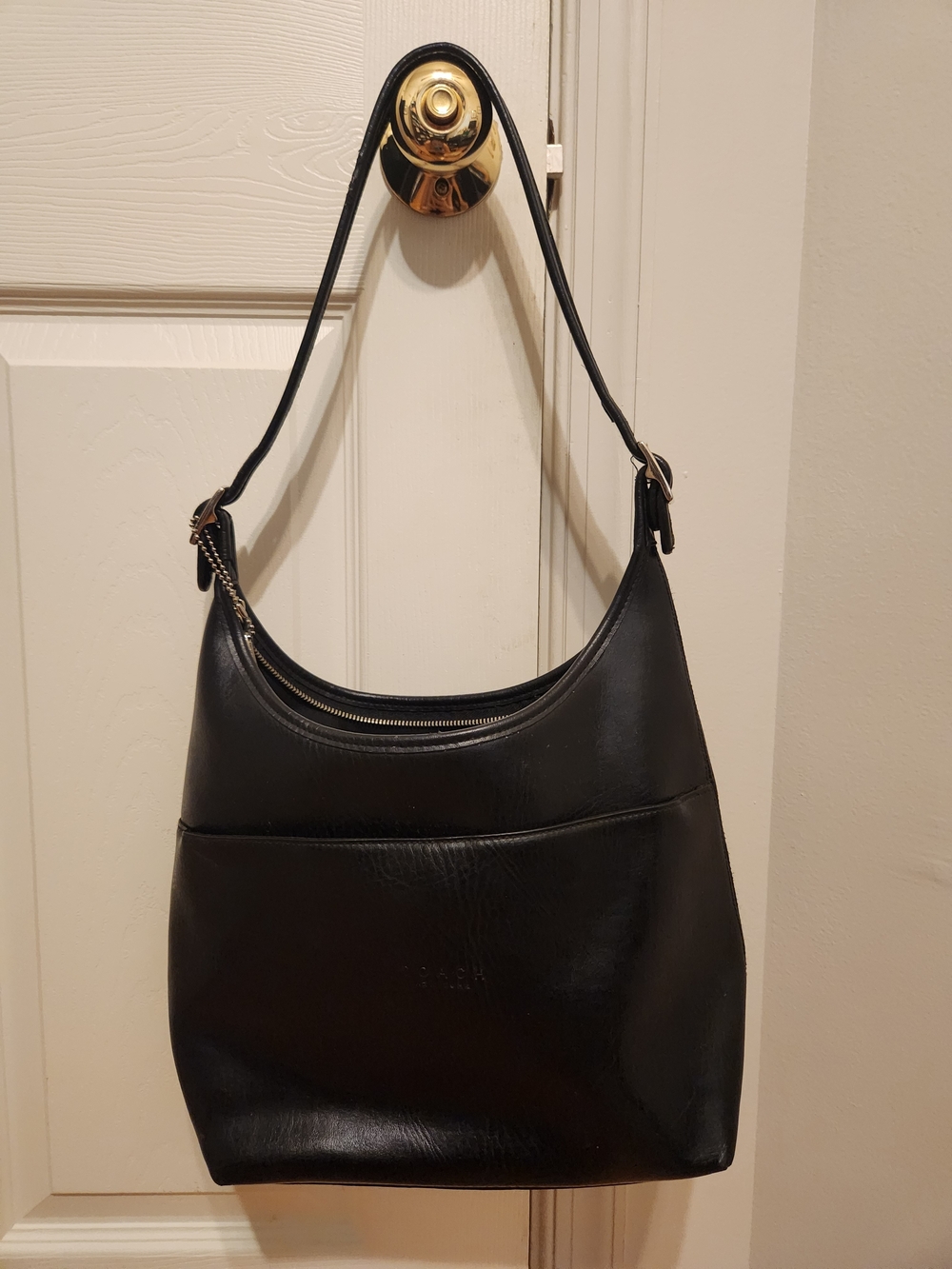 Coach 8624 Black Leather Shoulder Bag